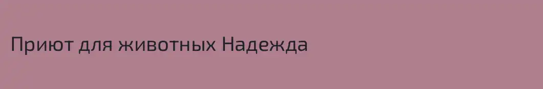 Приют для животных Надежда